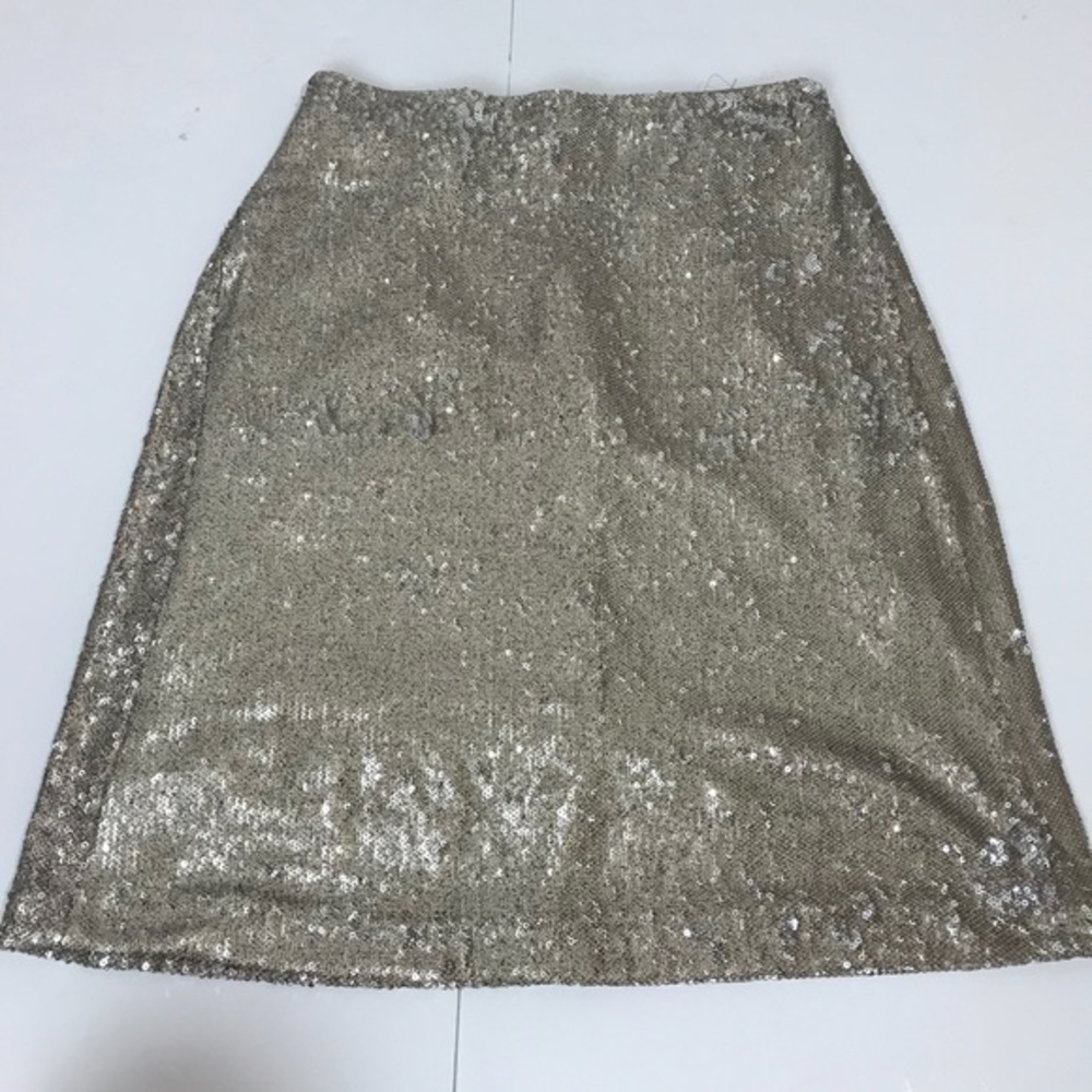 Zara Gold tan sequins skirt above knee XS lined